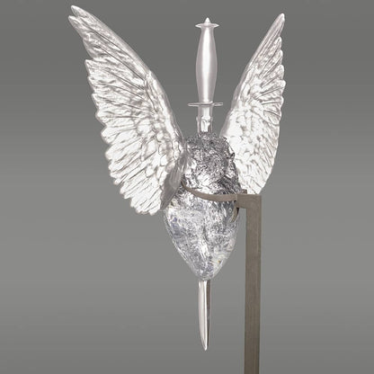 Lalique Eternal Immaculate Winged Heart Damien Hirst Lost Wax Limited Edition Sculpture by  Lalique at   FormFluent Sydney, Australia