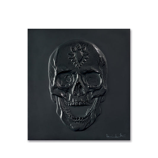  Lalique Eternal Memento Skull Damien Hirst Black Crystal Gold Stamped Limited Edition Sculpture by Lalique at  FormFluent