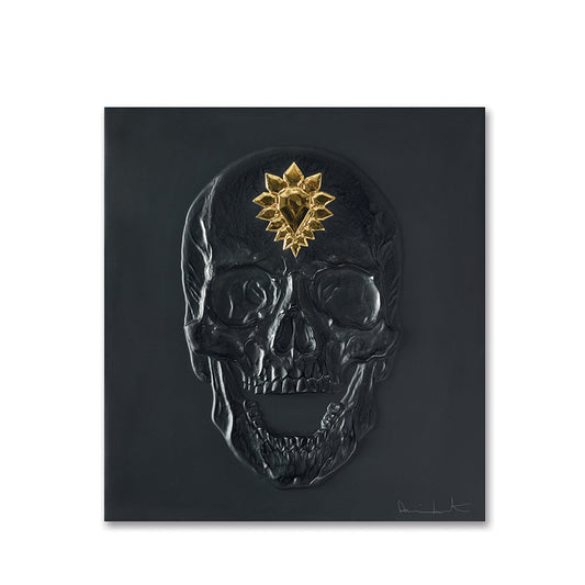  Lalique Eternal Memento Skull Damien Hirst Black Crystal Gold Stamped Limited Edition Sculpture by Lalique at  FormFluent