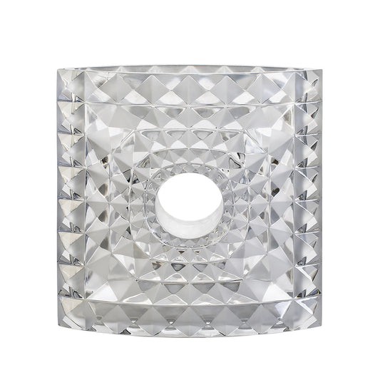 Lalique Géo Vase Mario Botta 2016 Clear Crystal Lost Wax Limited Edition