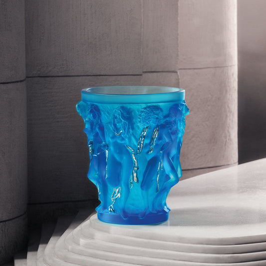 Lalique Sirènes Large Vase Terry Rodgers 2017 Light Blue Crystal Lost Wax Limited Edition
