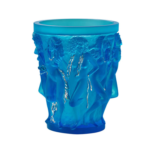 Lalique Sirènes Large Vase Terry Rodgers 2017 Light Blue Crystal Lost Wax Limited Edition