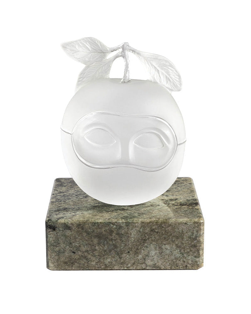 Buy Authentic Lalique Lalique Le Prêtre Marié Left Apple René Magritte and Lalique 2023 Lost Wax Limited Edition Sculpture - FormFluent Sydney Australia