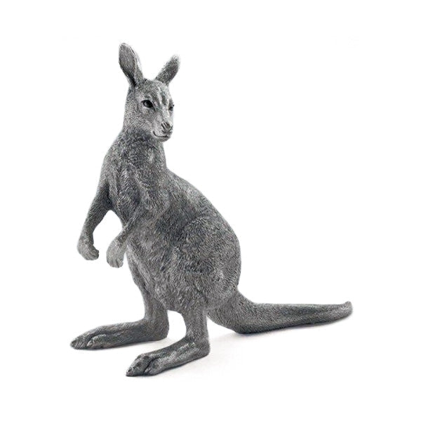 Barbara Comyns sculpture of a kangaroo in a striking grey finish, ideal for home decor