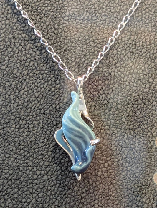  Lladró Aquarium Blue Pendant Necklace (Sterling Silver) Jewelry by Lladró at  FormFluent