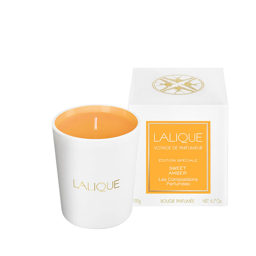 Buy Authentic Lalique Lalique Les Compositions Parfumées Sweet Amber Scented Candle Candle - FormFluent Sydney Australia