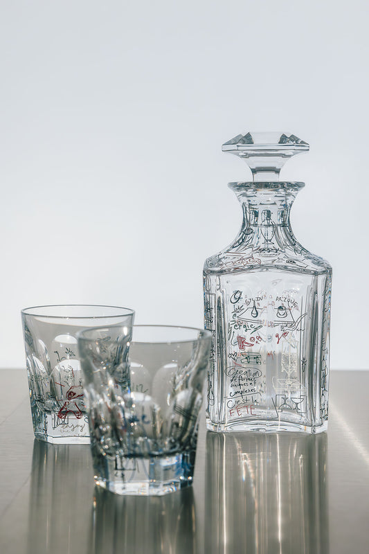 Baccarat Harcourt Decanter and Tumblers Red Set Harry Nuriev Limited Edition - Red
