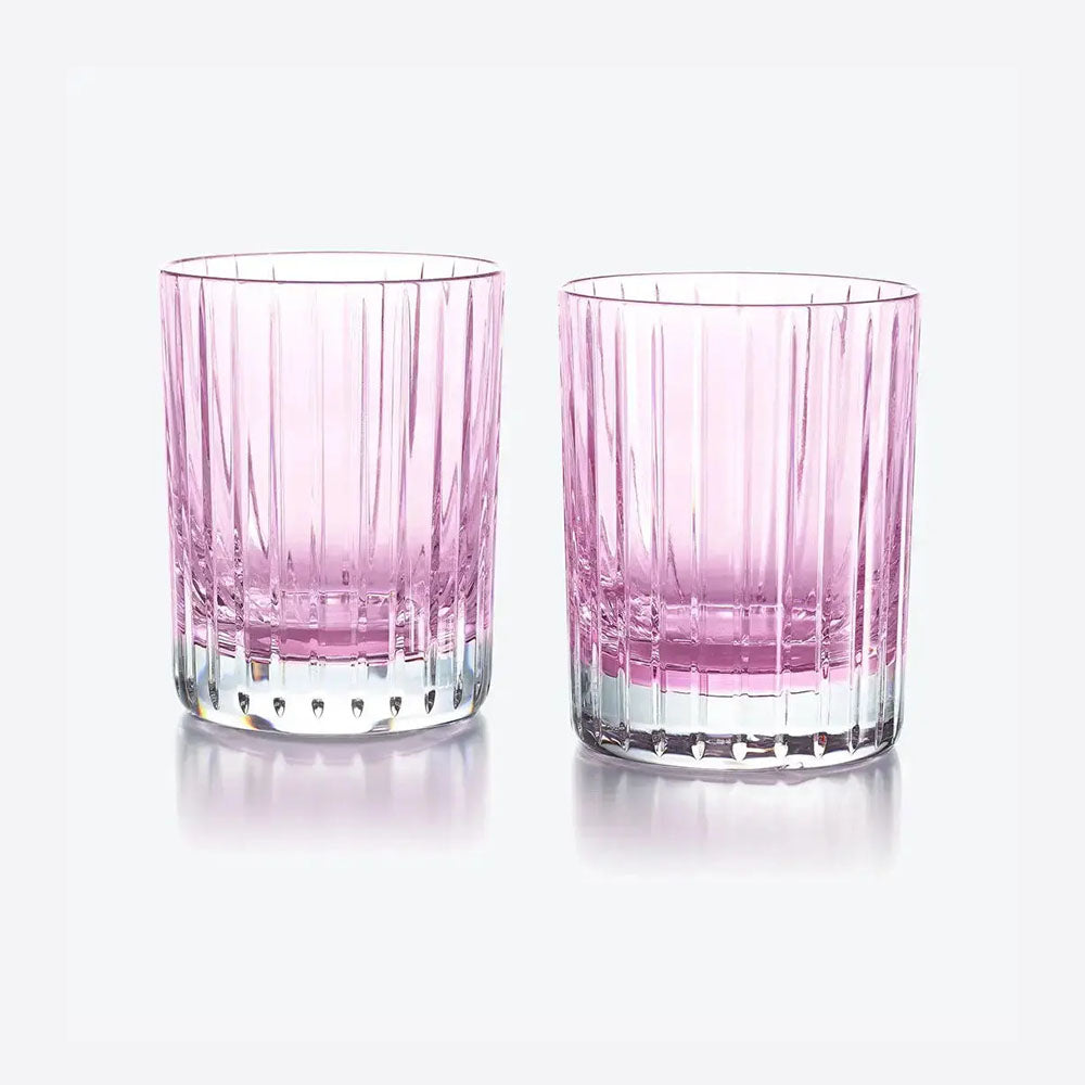 Baccarat Harmonie Tumblers Colours of Joy Pastel Pink Crystal (Set of 2) - FormFluent
