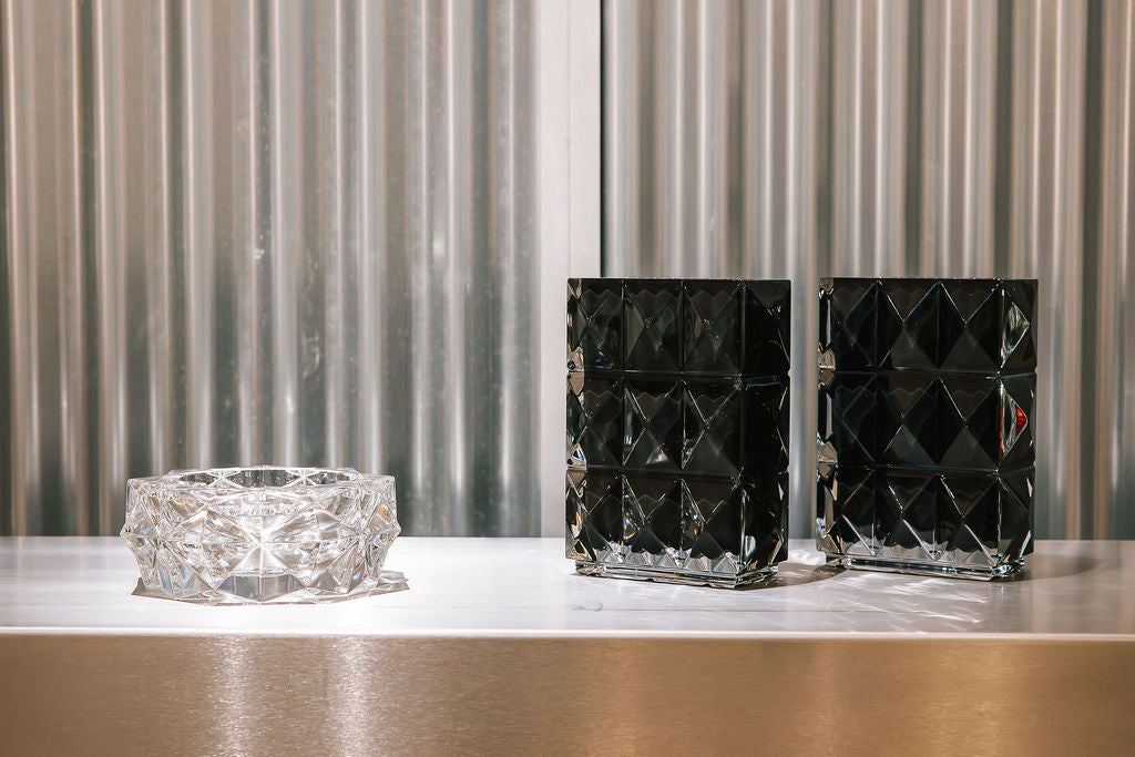 Baccarat Louxor Rectangular Vase Black