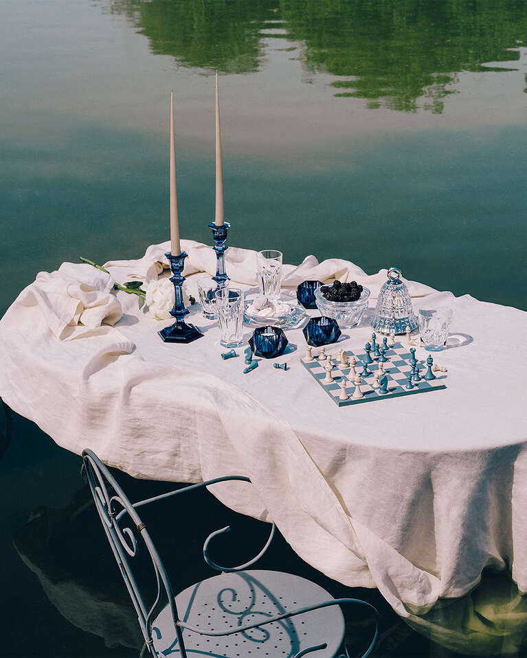 Baccarat Louxor Votives - Midnight Blue (Set of 2) - FormFluent