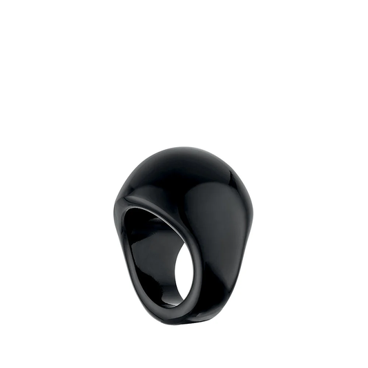 Cabochon Ring - Black Crystal