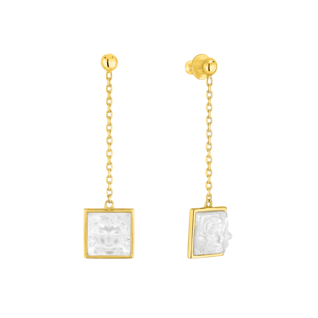 Lalique Aréthuse Long Earrings 18K Yellow Gold Plated Jewelry by Lalique at  FormFluent Sydney, Australia