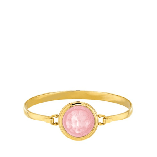 Lalique Aréthuse Round Bangle Rose-Pearled Crystal 18K Yellow Gold Plated Jewelry by Lalique at  FormFluent Sydney, Australia