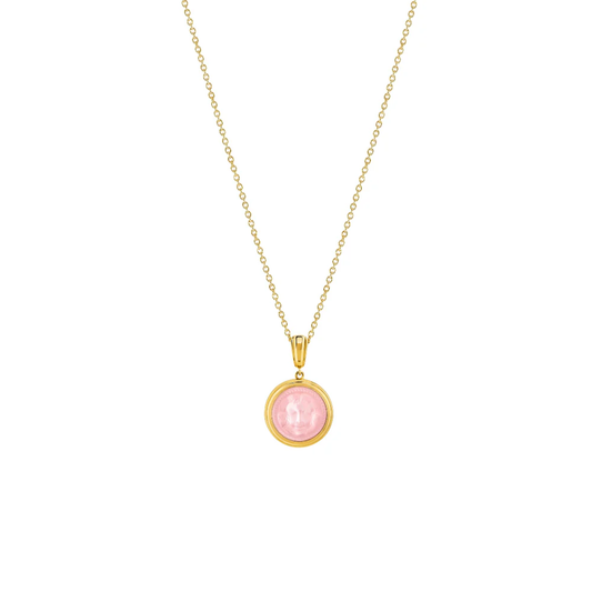 Lalique Aréthuse Small Round Pendant Clear Rose-Pearled Crystal 18K Yellow Gold Plated Jewelry by  Lalique at   FormFluent Sydney, Australia
