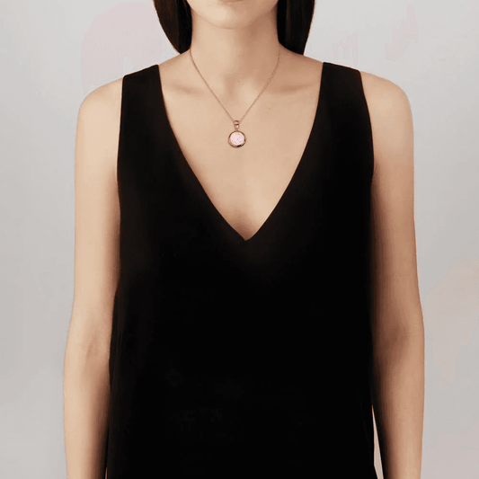 Lalique Aréthuse Small Round Pendant Clear Rose-Pearled Crystal 18K Yellow Gold Plated Jewelry by  Lalique at   FormFluent Sydney, Australia