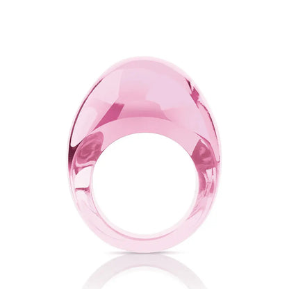Lalique Cabochon Ring - Pink Crystal Jewelry by  Lalique at   FormFluent Sydney, Australia