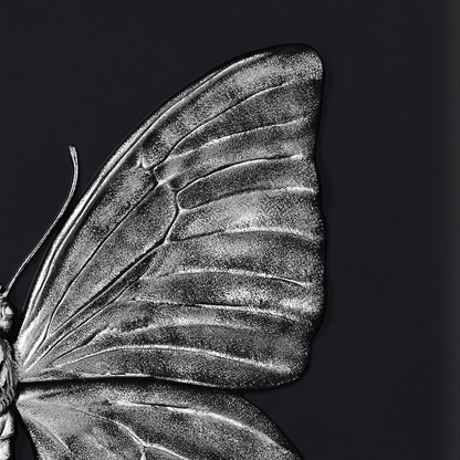 Lalique Eternal Beauty Butterfly Damien Hirst Black Crystal Platinum Stamped Limited Edition Sculpture by  Lalique at   FormFluent Sydney, Australia