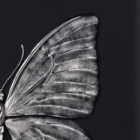  Lalique Eternal Beauty Butterfly Damien Hirst Black Crystal Platinum Stamped Limited Edition  by Lalique at  FormFluent