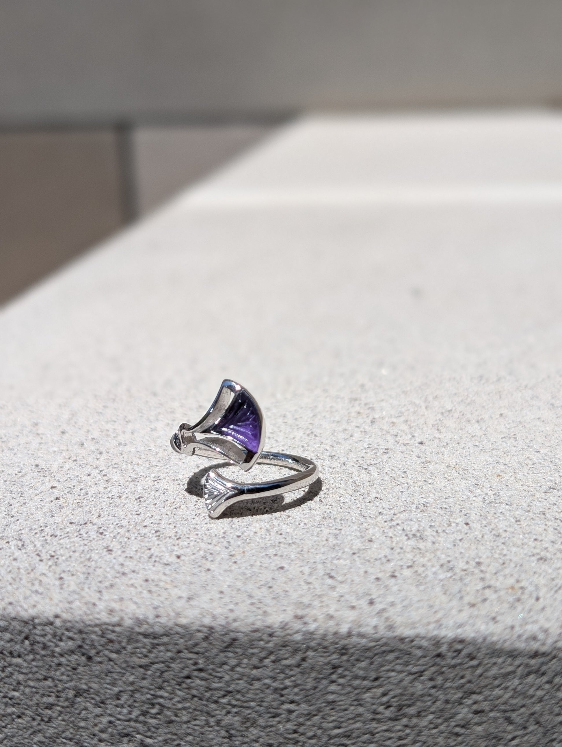  Lalique Larcade Ring - Dusk Purple Crystal Silver Jewelry by Lalique at  FormFluent