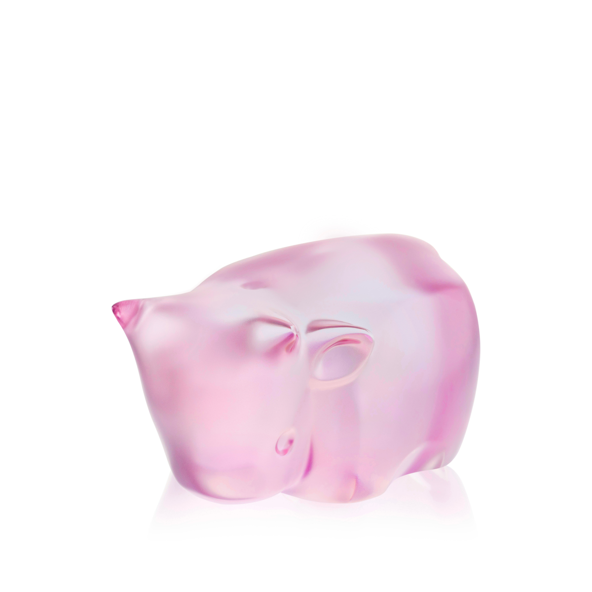 Lalique Niu Wang Wang Ox Sculpture - Pink luster crystal by Han Meilin, 2025