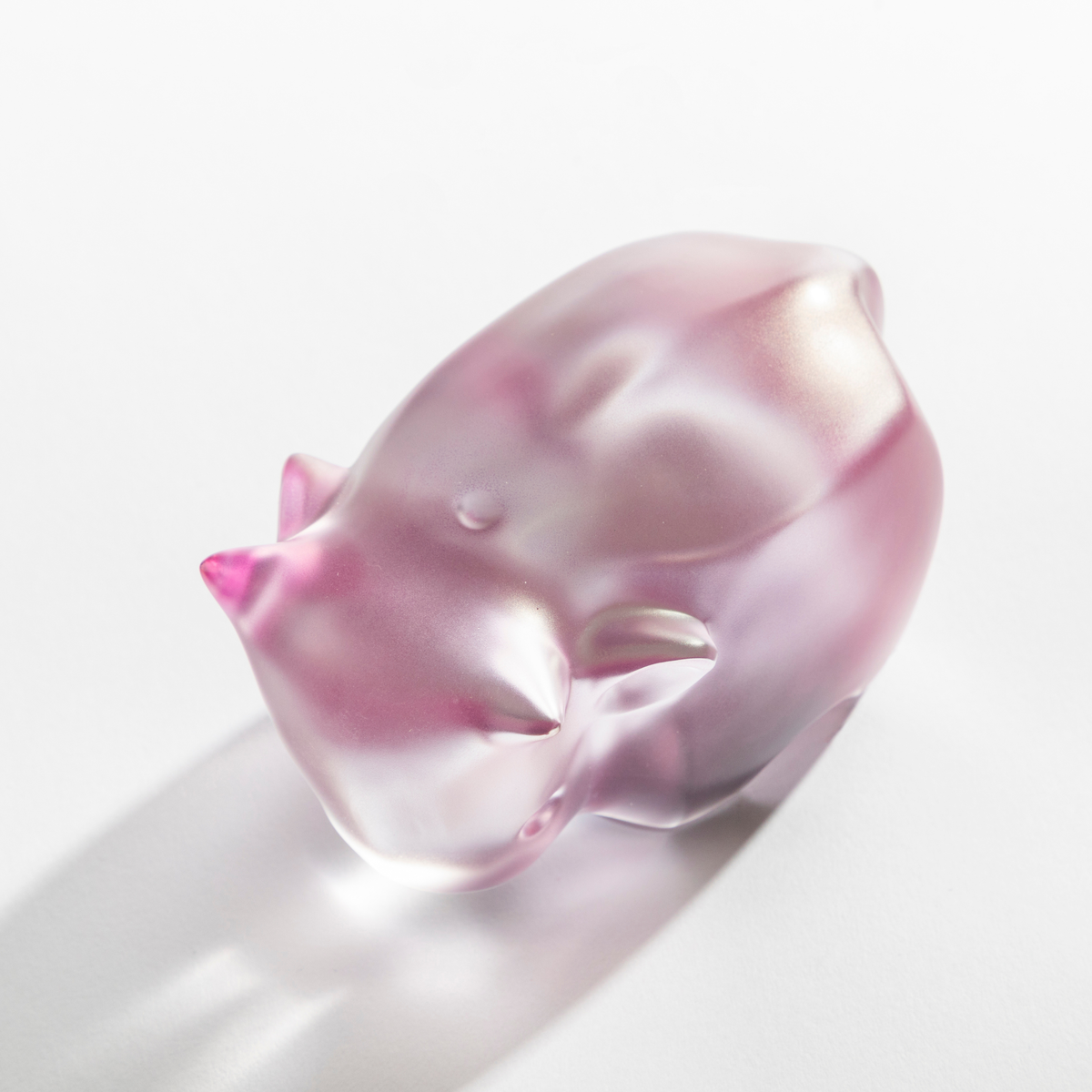 Lalique Niu Wang Wang Ox Sculpture - Pink luster crystal by Han Meilin, 2025