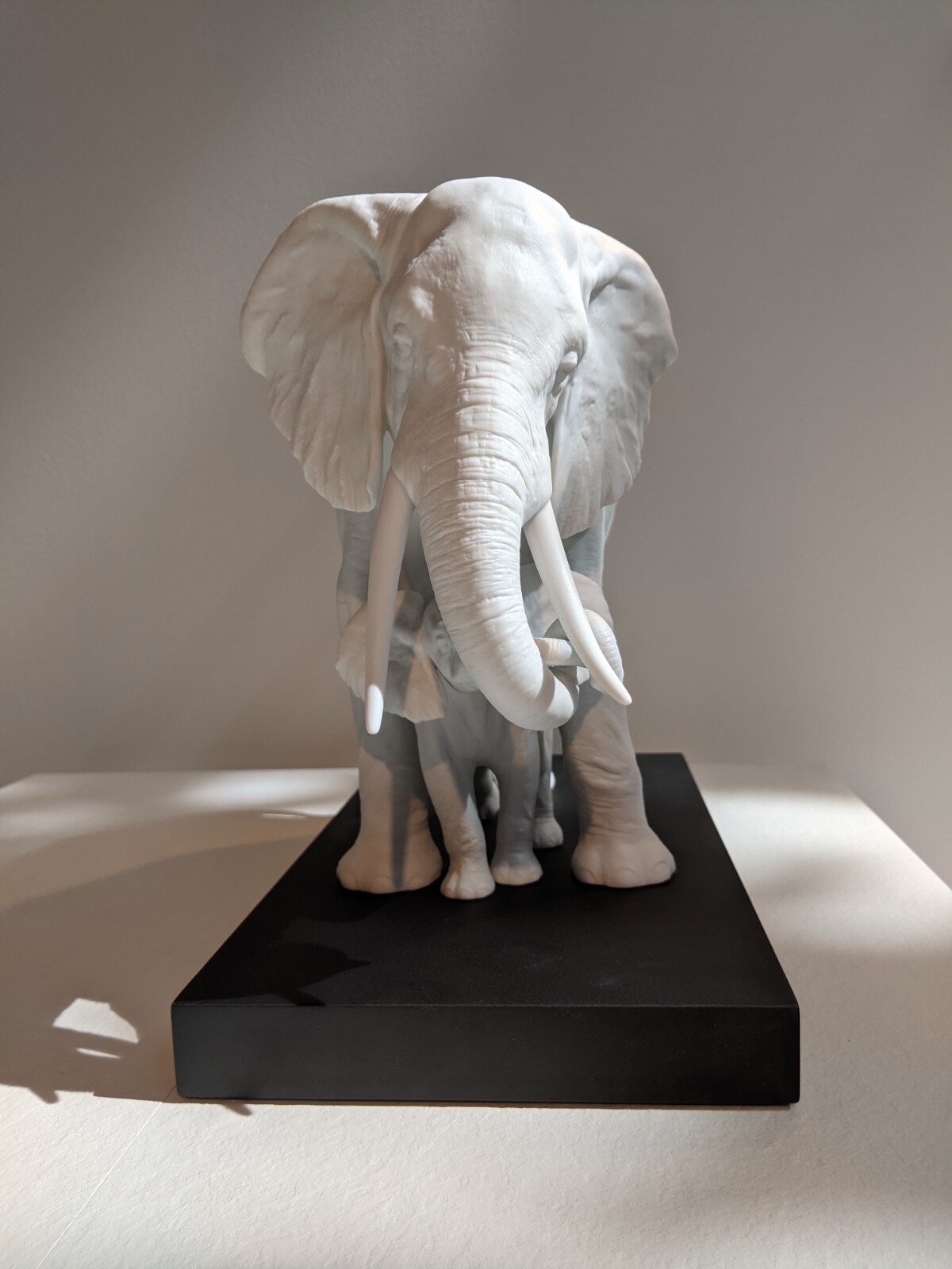 Leading The Way Elephants White Sculpture