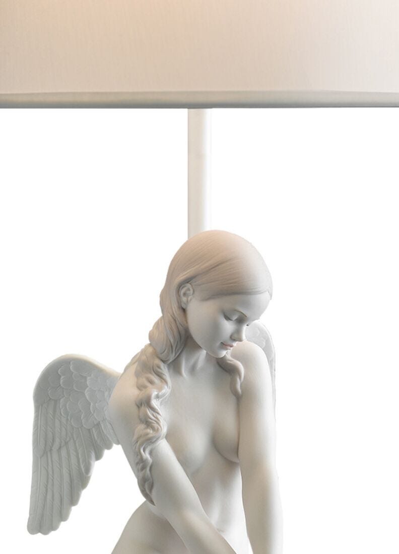 Buy Authentic Lladró Lladró Beautiful Angel Table Lamp Lighting - FormFluent Sydney Australia