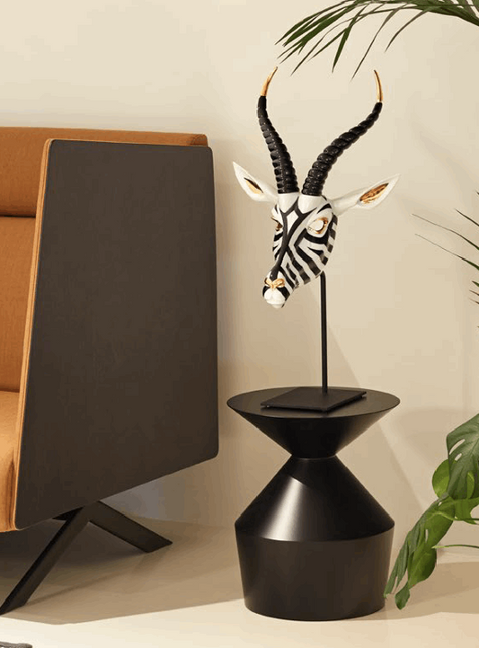 Lladró Black and Gold African Antelope Mask Sculpture by  Lladró at   FormFluent Sydney, Australia