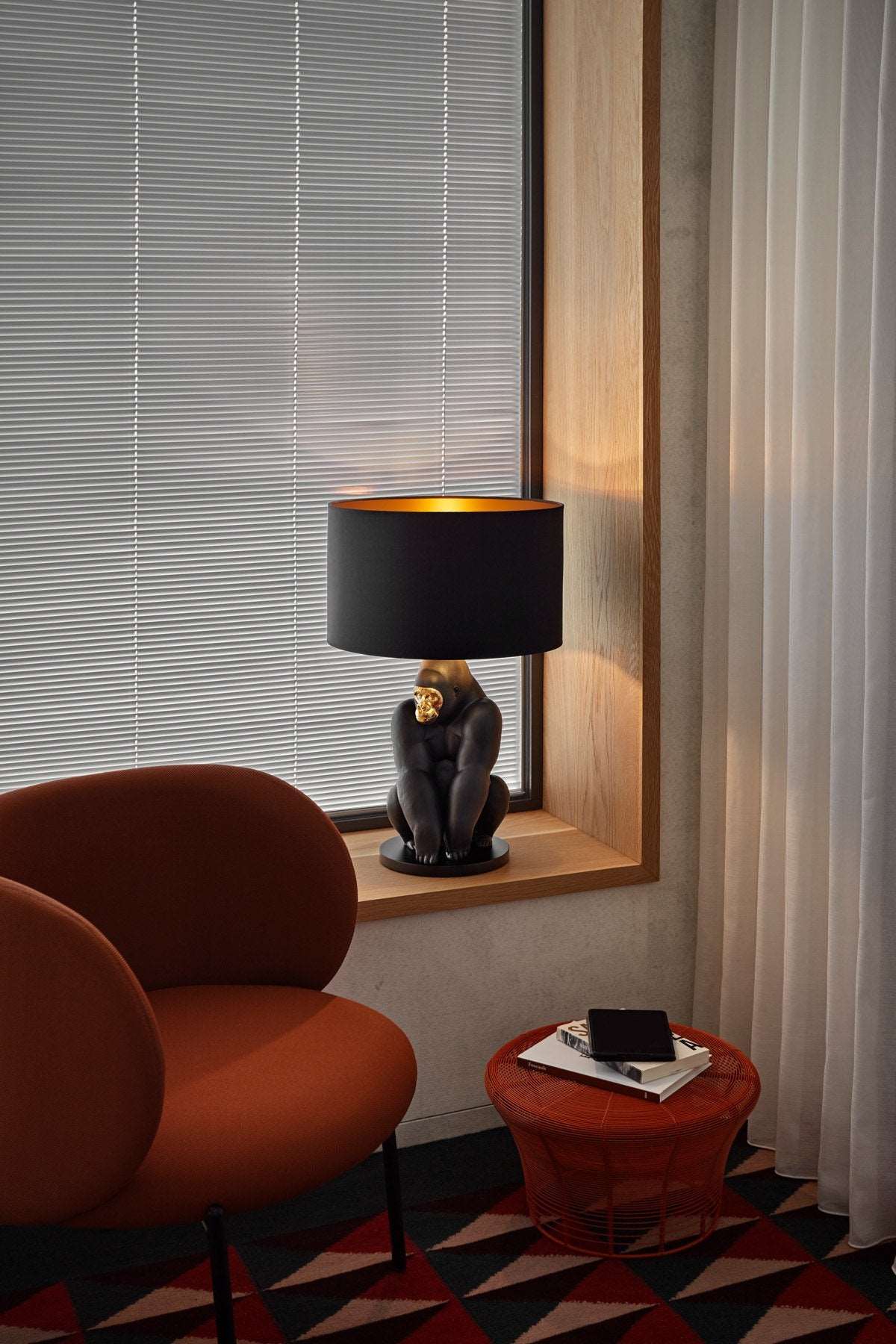 Bold Black Gorilla Lamp - FormFluent