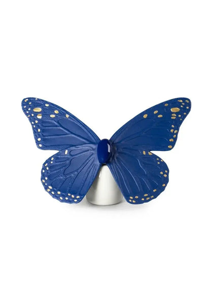  Lladró Butterfly Figurine Blue with Gold Lustre Sculpture by Lladró at  FormFluent