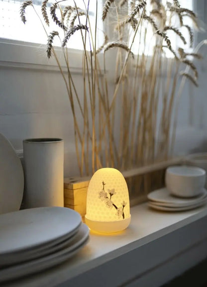  Lladró Cherry Blossoms Cordless Dome Table Lamp Gold Lustre Lighting by Lladró at  FormFluent