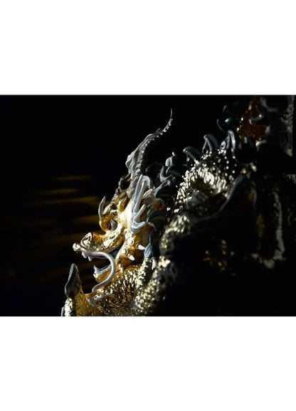 Lladró Great Dragon Sculpture Gold Lustre Limited Edition Sculpture by Lladró at  FormFluent