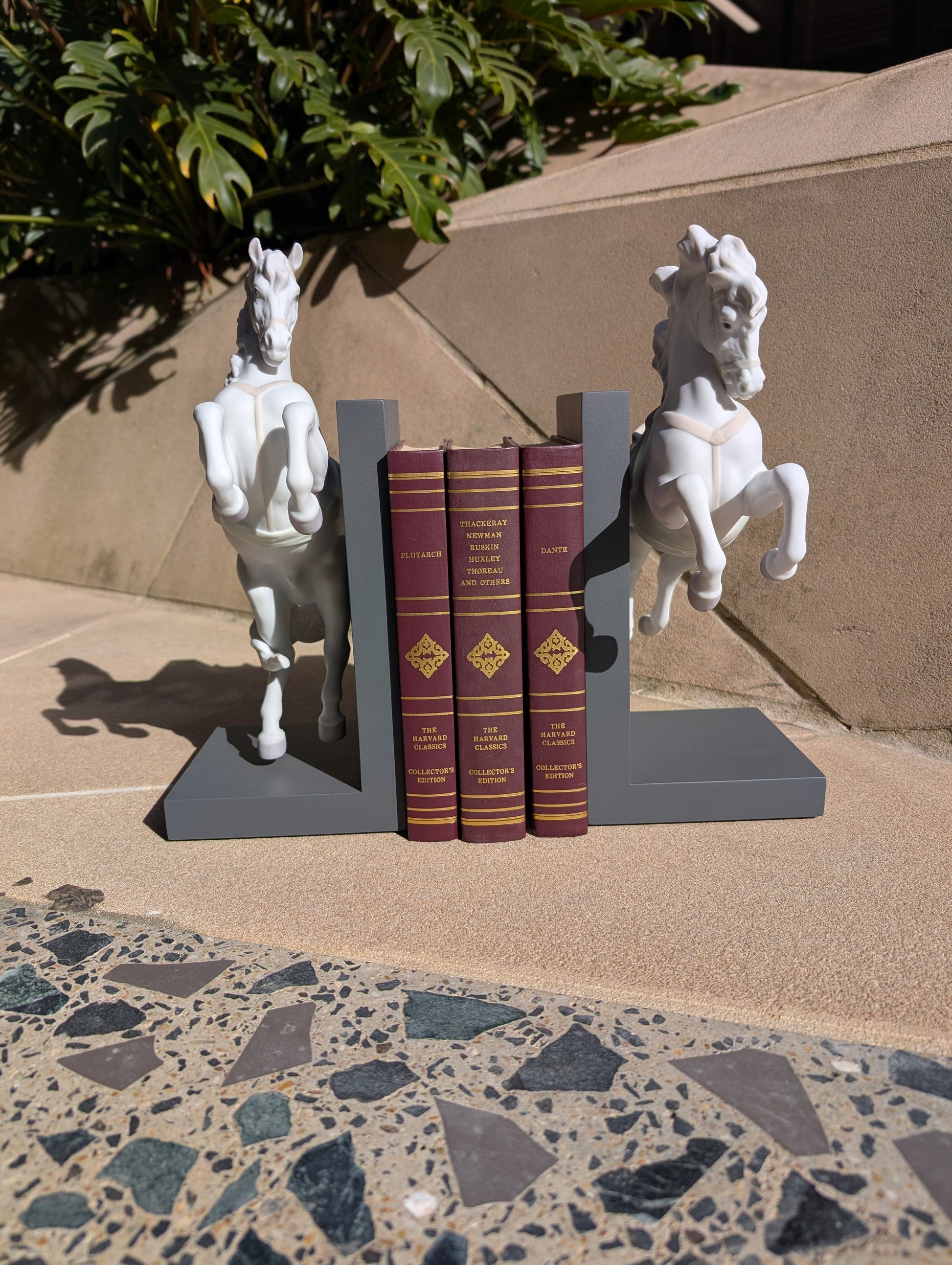 Lladró Horse on Courbette and Pirouette Bookends  - FormFluent Sydney Australia