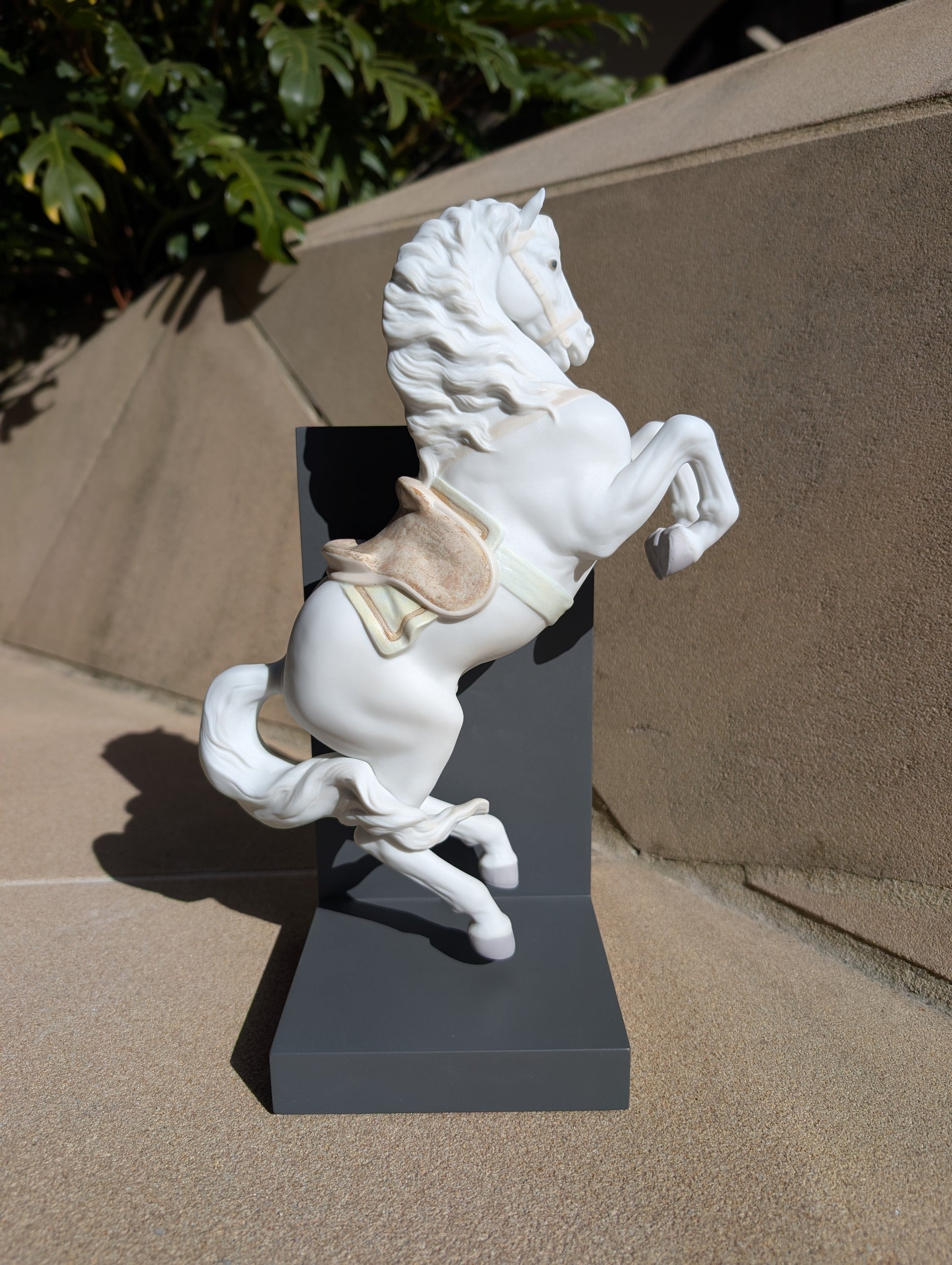 Lladró Horse on Courbette and Pirouette Bookends  - FormFluent Sydney Australia