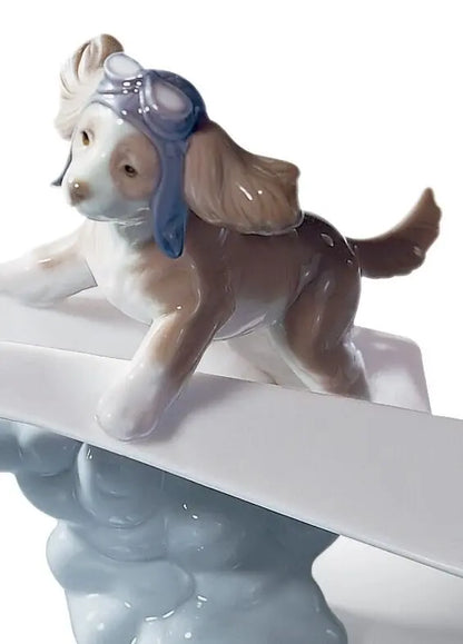  Lladró Lets Fly Away on a Paper Plane Dog Sculpture Sculpture by Lladró at  FormFluent