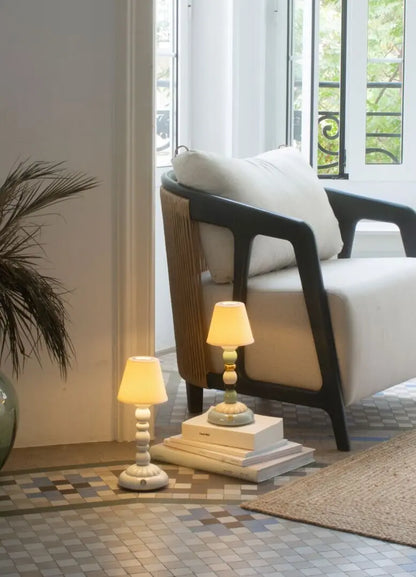  Lladró Palm Firefly Golden Fall Cordless Table Lamp Green and Blue Lighting by Lladró at  FormFluent