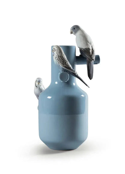  Lladró Parrot Parade Vase Blue Vase by Lladró at  FormFluent