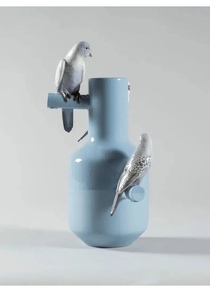  Lladró Parrot Parade Vase Blue Vase by Lladró at  FormFluent