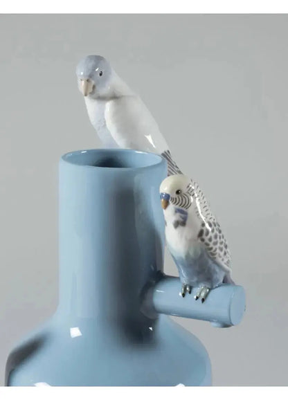  Lladró Parrot Parade Vase Blue Vase by Lladró at  FormFluent