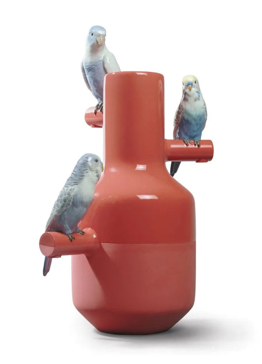  Lladró Parrot Parade Vase Coral Vase by Lladró at  FormFluent
