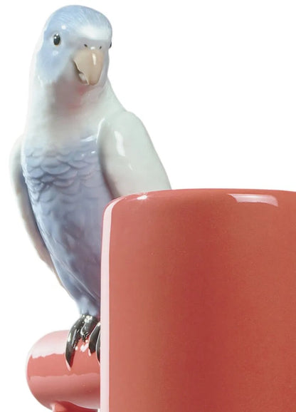 Lladró Parrot Parade Vase Coral Vase by  Lladró at   FormFluent Sydney, Australia