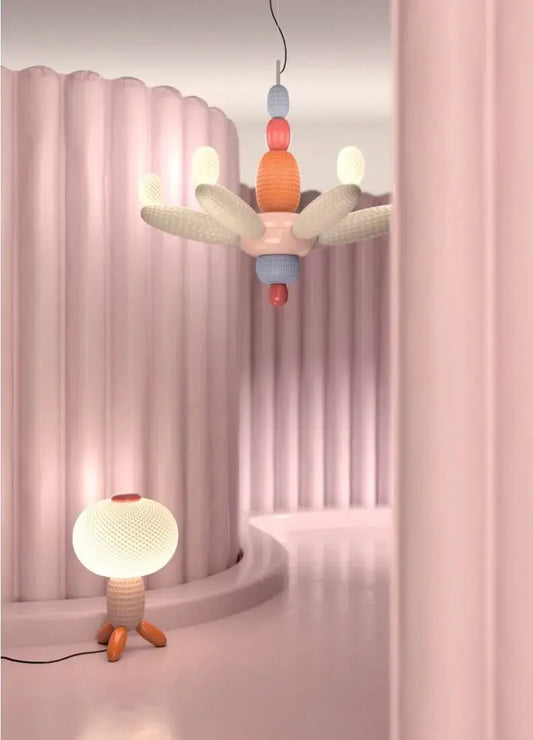  Lladró X Nichetto Studio Soft Blown Afloat Chandelier - Pink Lighting by Lladró at  FormFluent