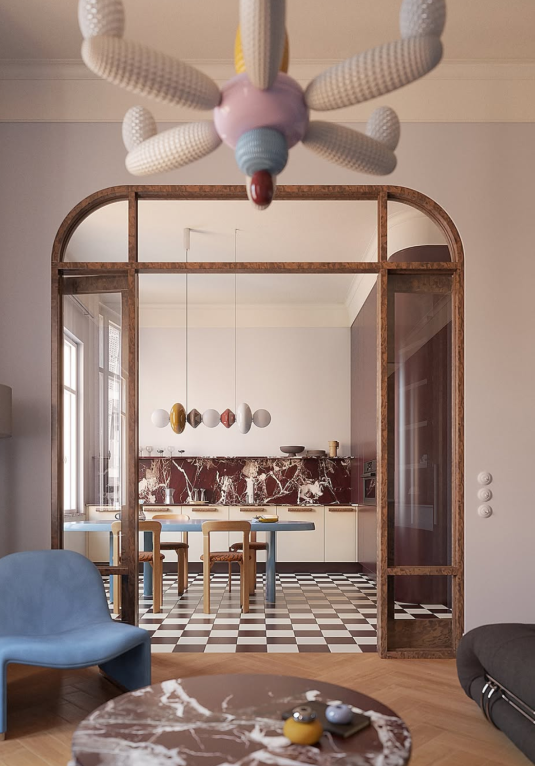 Lladró Soft Blown Afloat Chandelier - Lladró X Nichetto Studio  - FormFluent Sydney Australia