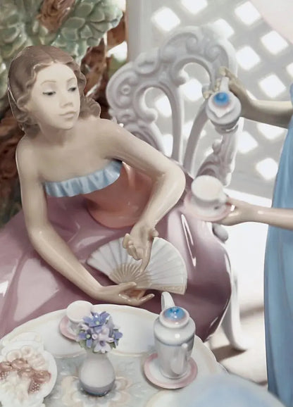  Lladró Tea in The Garden Women Sculpture Limited Edition Sculpture by Lladró at  FormFluent