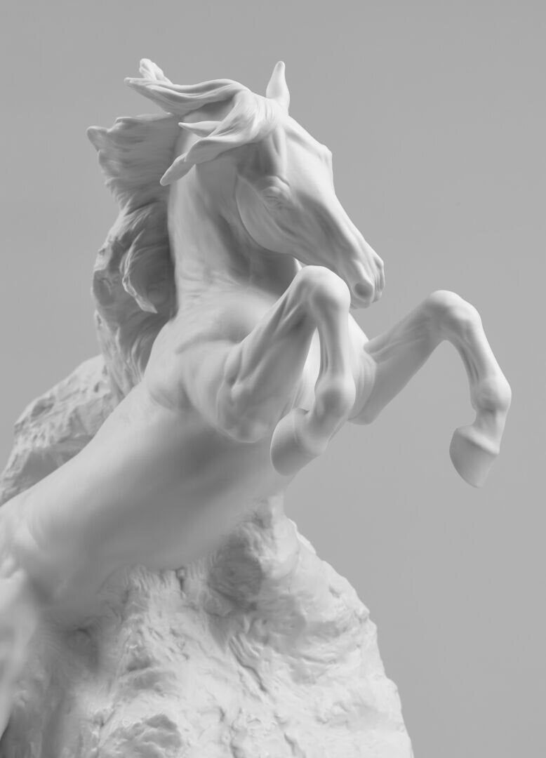 Unbreakable Spirit White Horse Sculpture - FormFluent