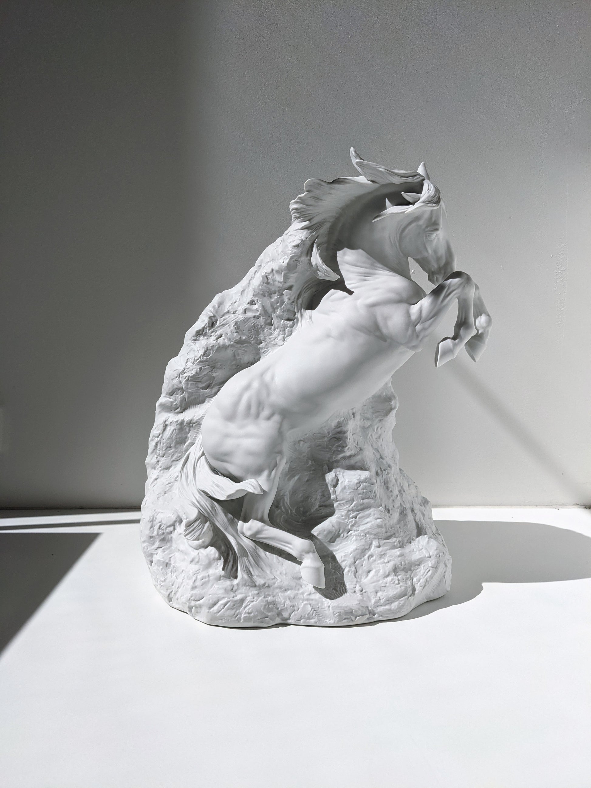 Unbreakable Spirit White Horse Sculpture - FormFluent