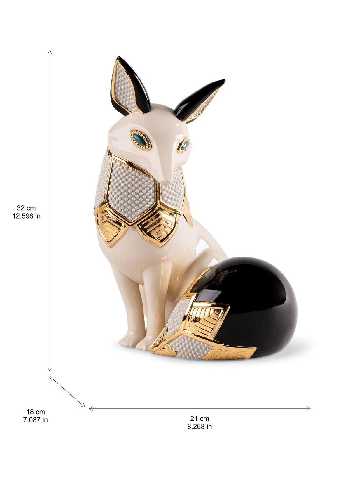 Lladro Fox jewel Sculpture