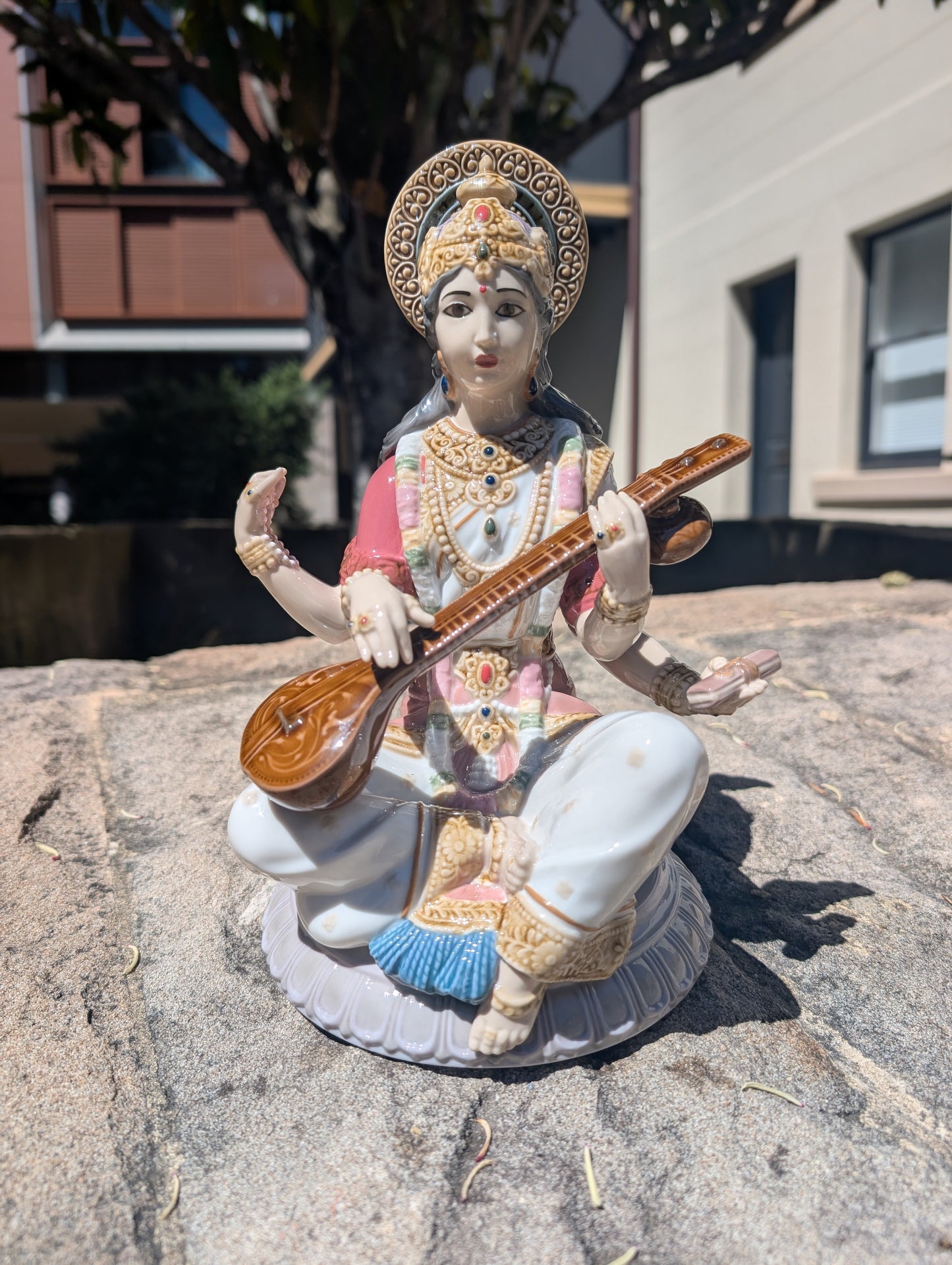 Buy Authentic Lladró Lladró Goddess Saraswati Figurine Sculpture - FormFluent Sydney Australia