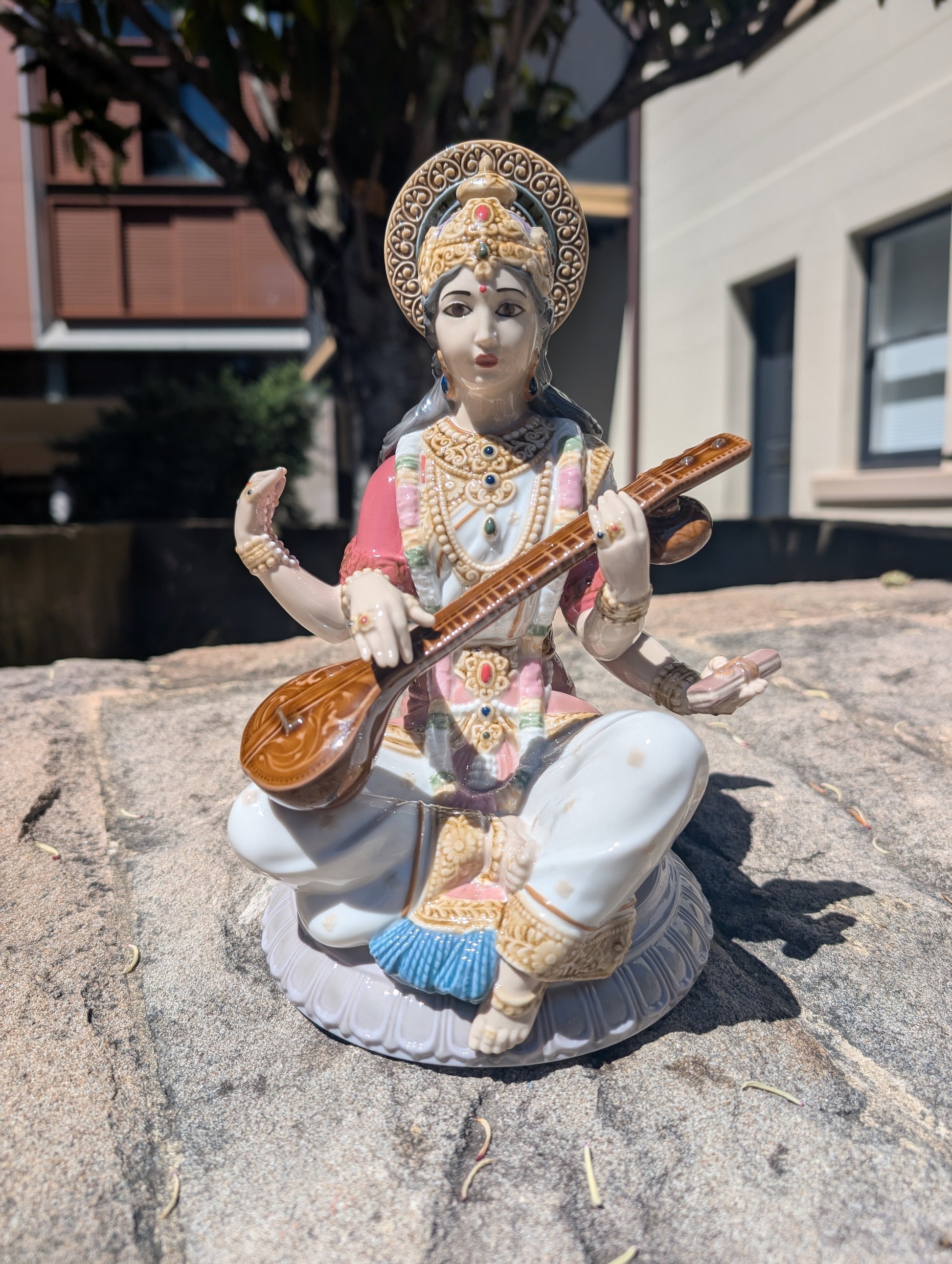 Buy Authentic Lladró Lladró Goddess Saraswati Figurine Sculpture - FormFluent Sydney Australia