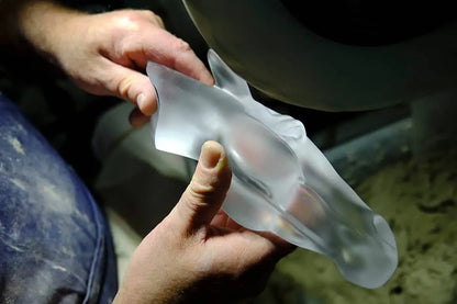 Lalique Still Water Small Blue Crystal by Nic Fiddian Green Numbered Edition Sculpture by  Lalique at   FormFluent Sydney, Australia